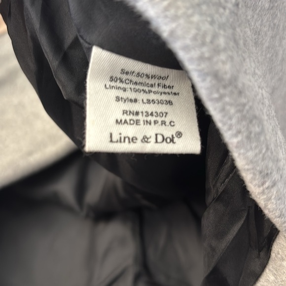 Anthropologie Line and dot wool blend mini skirt in gray and cream - Picture 8 of 8